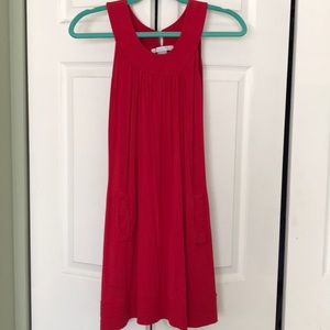 Red cotton dress